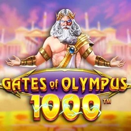 Gates of Olympus 1000 online game logo by Pragmatic Play on casino-breda.net